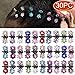 Elesa Miracle 30pcs Crystal Rhinestone Mini Flower Hair Claw Clip Baby Toddler Girl Hair Bangs Pin Kids Hair Accessories (Set A - 30pcs Multicolored)