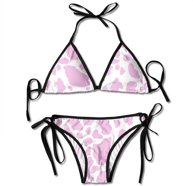 cow print swimming costume