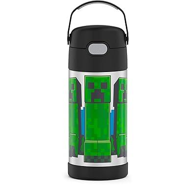 Buy Thermos Funtainer 12 Ounce Stainless Steel Vacuum Insulated Kids Straw Bottle Minecraft Online In Poland B091bd15np