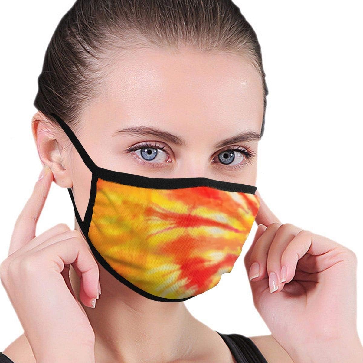 Unisex Anti-Dust Colourful Tie Dyed Patter Abstract Reusable Face Mask for Kids Teens Men Women
