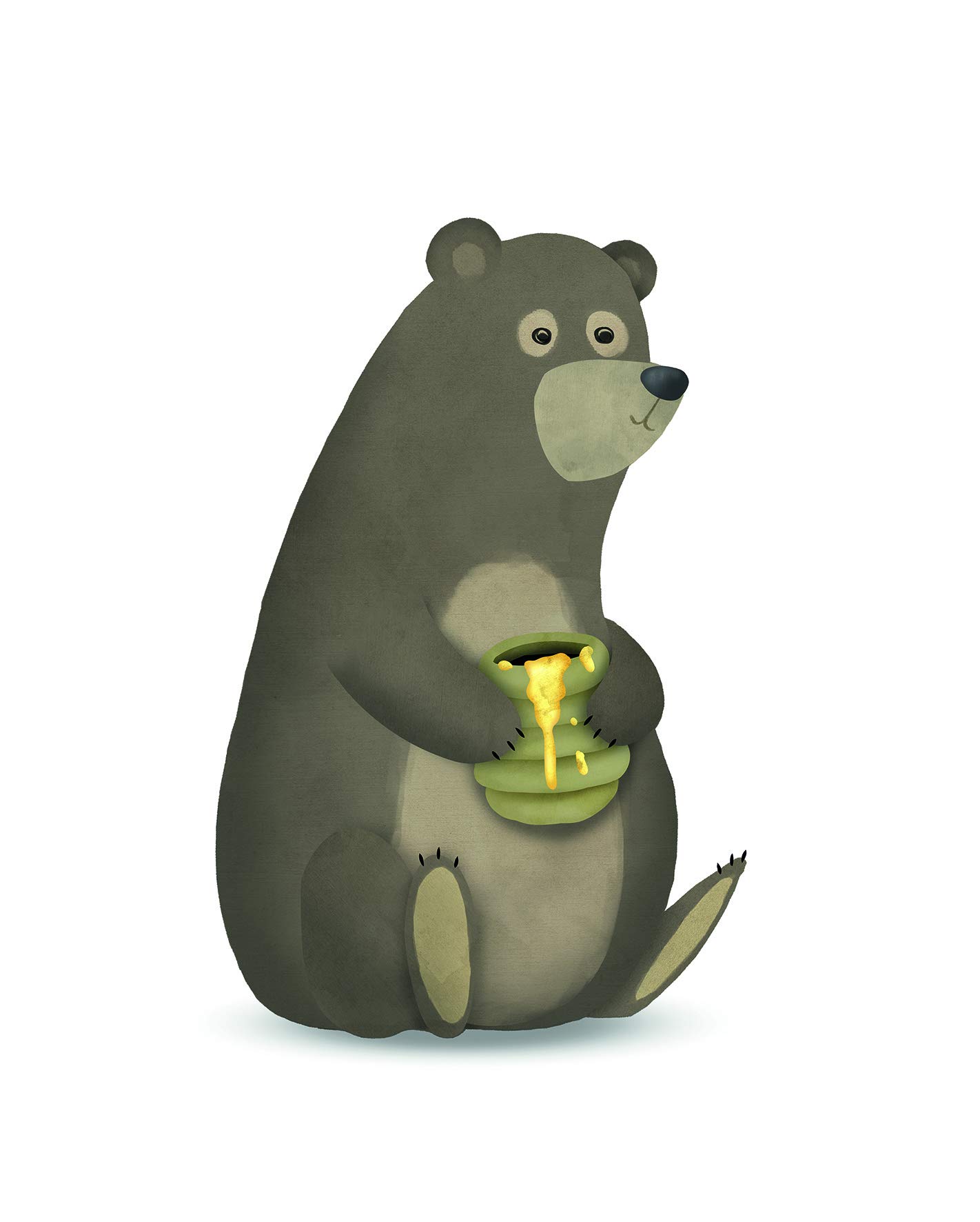 Komar Wall Picture | Cute Animal Bear | Poster Picture Living Room Bedroom Decoration Art Print | No Frame | P11J-40x50 | Size: 40x50 cm (Width x Height)