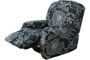 Eco-Ancheng Recliner Chair Covers Recliner Cover Recliner Slipcovers 4-Piece Lazy Boy Recliner Chair Covers Non Slip Reclining Slipcovers with Storage Pockets Chair Covers for Living Room