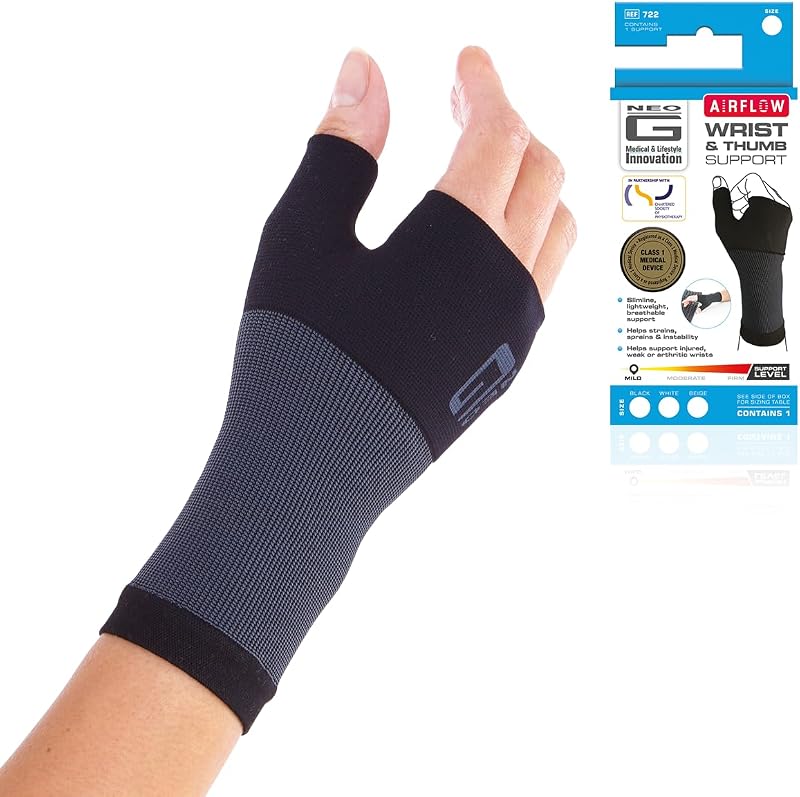 Neo G Wrist and Thumb Support - Arthritis Pain Relief Sleeve S Black