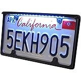 battery operated lighted license plate frame
