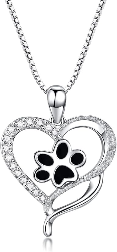 paw print dog necklace
