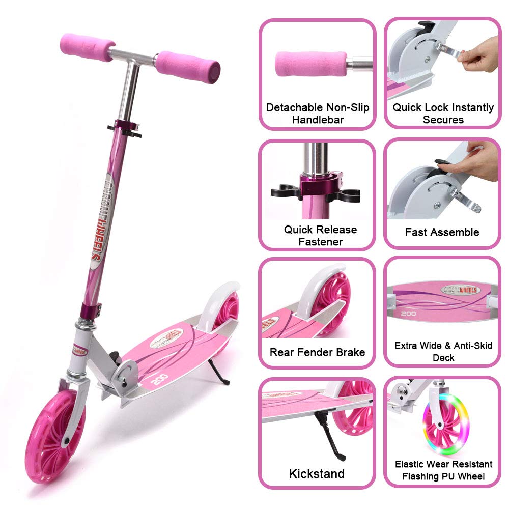 ChromeWheels Kick Scooter, Deluxe 8