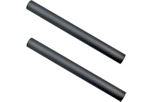BestimeX 2pcs 15mm Carbon Fiber Rod 6 inches for 15mm Rods Rail Support System,4/8/12/16 inches Available(6 inches/15cm)