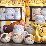 HXPLN Cute Snack Pillow Kawaii Pudding Plush 8 Kitty Toys Removable view 4