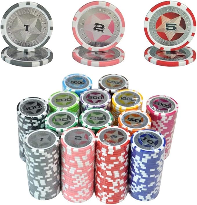 TX GIRL Poker Chip Set with Leather Suitcase Casino Texas