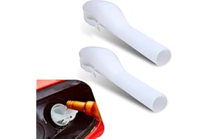icykale 2 PCS Car Fueling Funnel, Portable Fuel System Leak-Proof Easy-to-Operate Fuel Tank Funnel Tube Without Cap, Replacement OEM No. 8U5A-17B068-EB 1782177 1833948 2050651, for Ford (White)