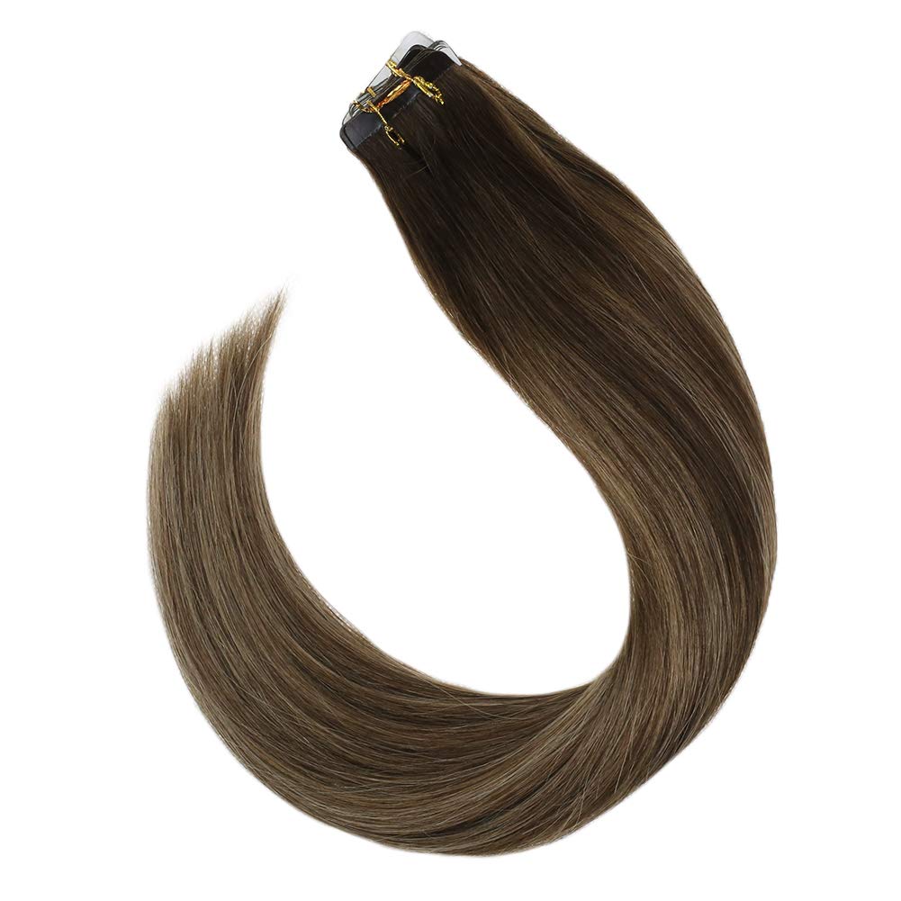 Amazon Com Youngsee 20inch Tape In Extensions Human Hair Balayage