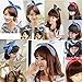 Lovef Pretty Cute 10pcs Rabbit Bunny Ear Girl Hair Headband Scarf DIY Wire Band Bow Head Wrap Assorted Colors