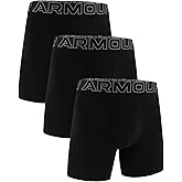 Under Armour mens 3-pack Performance Cotton Boxer Brief, 6" Inseam, All-day Comfort & Ultra-soft