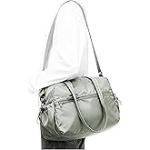 Gym Bag for Women Men, Waterproof Crossbody Sports Duffle with Wet Pocket, Lightweight Weekender Personal Item Carry on Bag for Travel, Sport Tote Bags Hospital Holdalls, Green