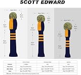 Scott Edward Knit Woods Golf Head Covers Set of 4 Orange Striped 460CC view 3