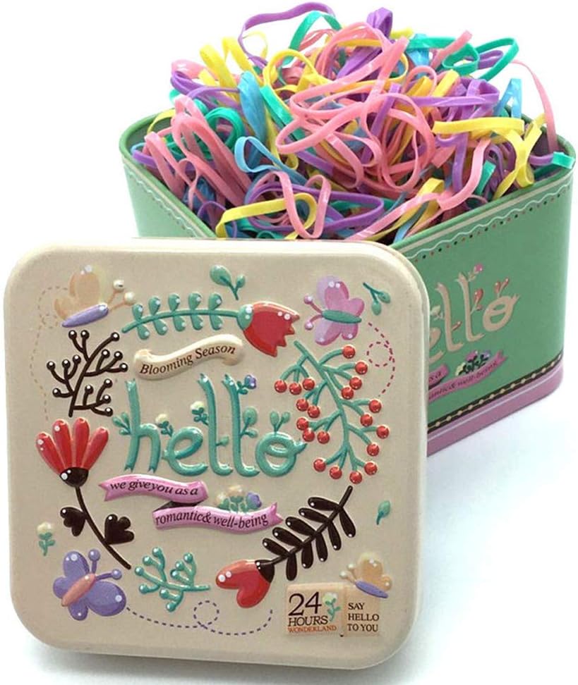 Amazon Co Jp Vwinone ヘアゴム からまないブラック 約700本 ヘアアクセサリー 髪ゴム 髪飾り 子供 大人 金属製収納ケース付き マルチカラー 家電 カメラ