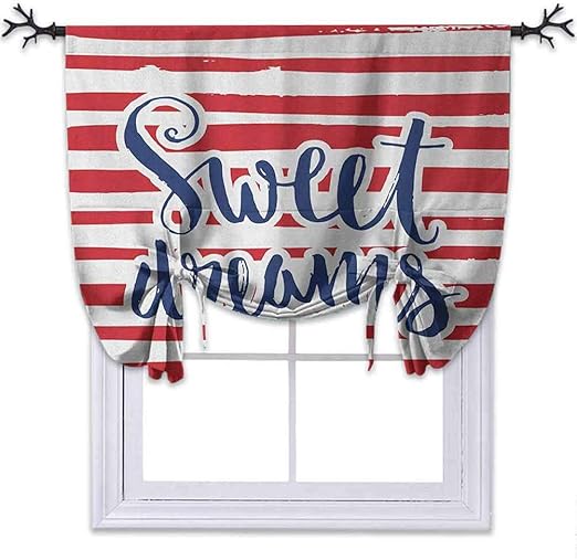 YUAZHOQI - Cortina para cenefa de cocina, diseño de rayas clásico con