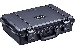 Lykus HC-4410 Waterproof Hard Case with Customizable Foam Insert, Interior Size 17.32x11.42x4.72 in, Suitable for up to 16" Laptop,Starlink Mini,Keyboard,Drill,Audio Mixer,Mic,Flashlight,and More