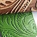 SeaHome Wooden Rolling Pins with Flower Embossing, Paisley Embossed Natural Wood Carved Snowflake Vine Plant Engraved Rolling Pin for Christmas Baking Cookies, Biscuits (38cm / 14.9