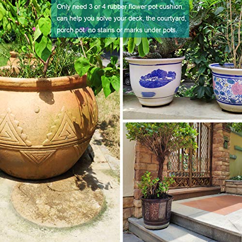 Magarz 20 Pack Natural Rubber Flower Pot Feet Invisible Flower Pot Mat