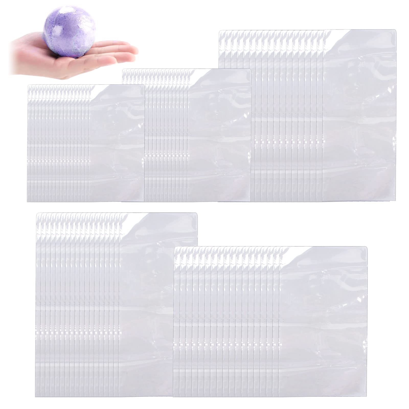 5 Sizes Heat Shrink Wrap Bag 500Pcs Shrink Film Heat Seal Bag, Shrink Wrap Film Bag, Shrink Wrap Film Bag for Wrapping Soap Bath Bomb Candles