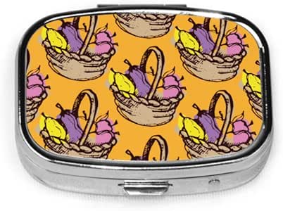 Cesta Patrón de dibujos animados coloridos Caja de píldoras de medicina