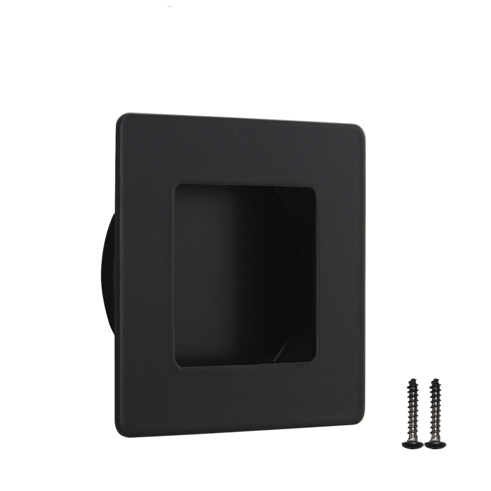 Buy 10 Pack Black Finger Pulls,Metal Recessed Pocket Door Pulls,Square