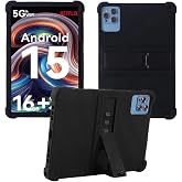 10.1 inch Android Tablet Case for Hakaug A10/HNVHNV K10，Universal Soft Silicone Cover for aiprotablet C20e/Moderness MB1001/ DOOGEE U10/ Onn 10.1 inch Tablets (Black)