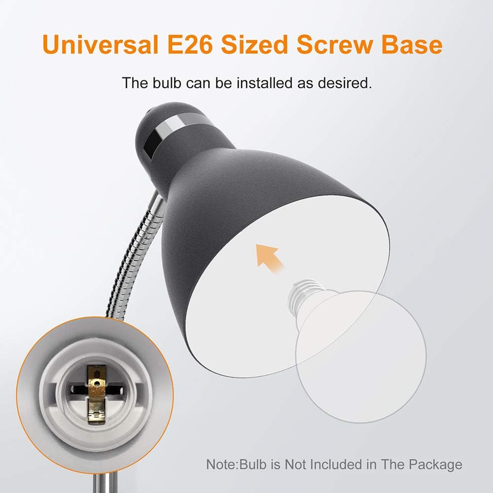 LEPOWER Metal Floor Lamp, Adjustable Goose Neck Standing Lamp with Heavy Metal Based, Torchiere Light for Living Room, Bedroom, Study Room and Office - - 