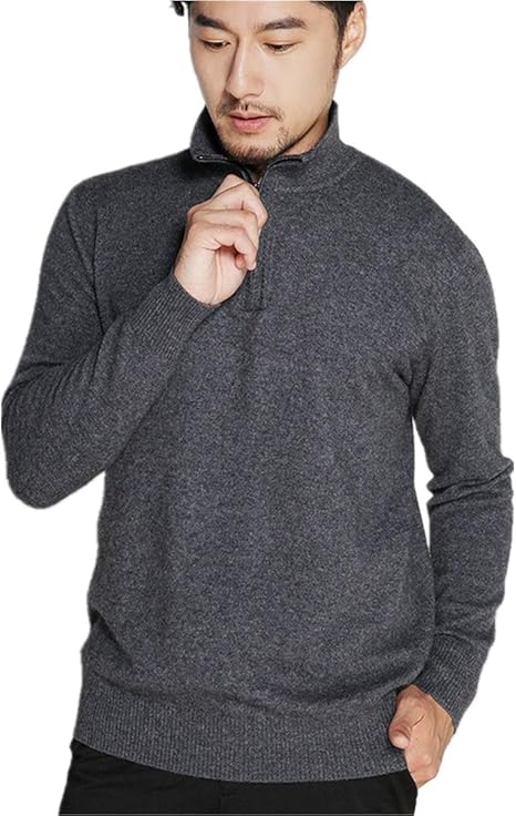 Amazon イキュウバシ カシミヤセーター メンズ ニットセーター ハイネックセーター ニット ウールセーター 紳士 ビジネス カシミアタッチ 細身 長袖 無地 プルオーバー タートルネックセーター 春 秋 冬服 メンズファッション セーター 通販