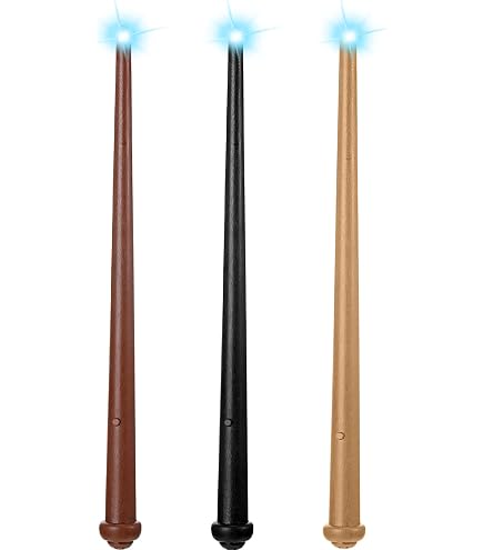 MIAHART 10 Pcs Magic Light Up Wands Illuminating Wizard Wands Sound Toy Witch Wands For Halloween Cosplay Masquerade Party Costume Accessory