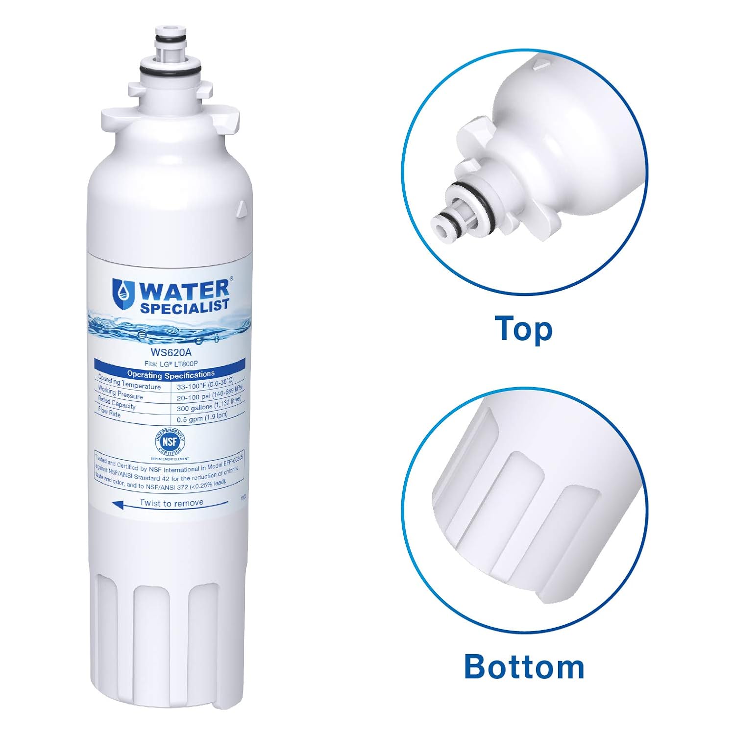 3 Pack Refrigerator Water Filter Fits Kenmore Elite 9490 469490 469490