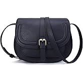 AFKOMST Crossbody Bags for Women,Small Saddle Purse and Boho Cross Body Handbags,Vegan Leather