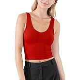 NIKIBIKI Women Seamless Reversible Ribbed Crop Top, Made in U.S.A, One Size