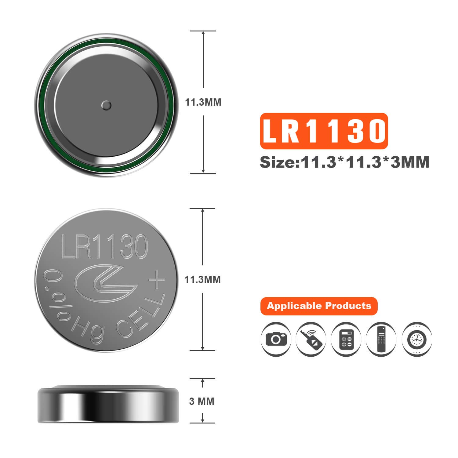 20 Pack Button Cell Batteries 1.5V Alkaline AG10 189 389 LR1130 With Long Shelf Life