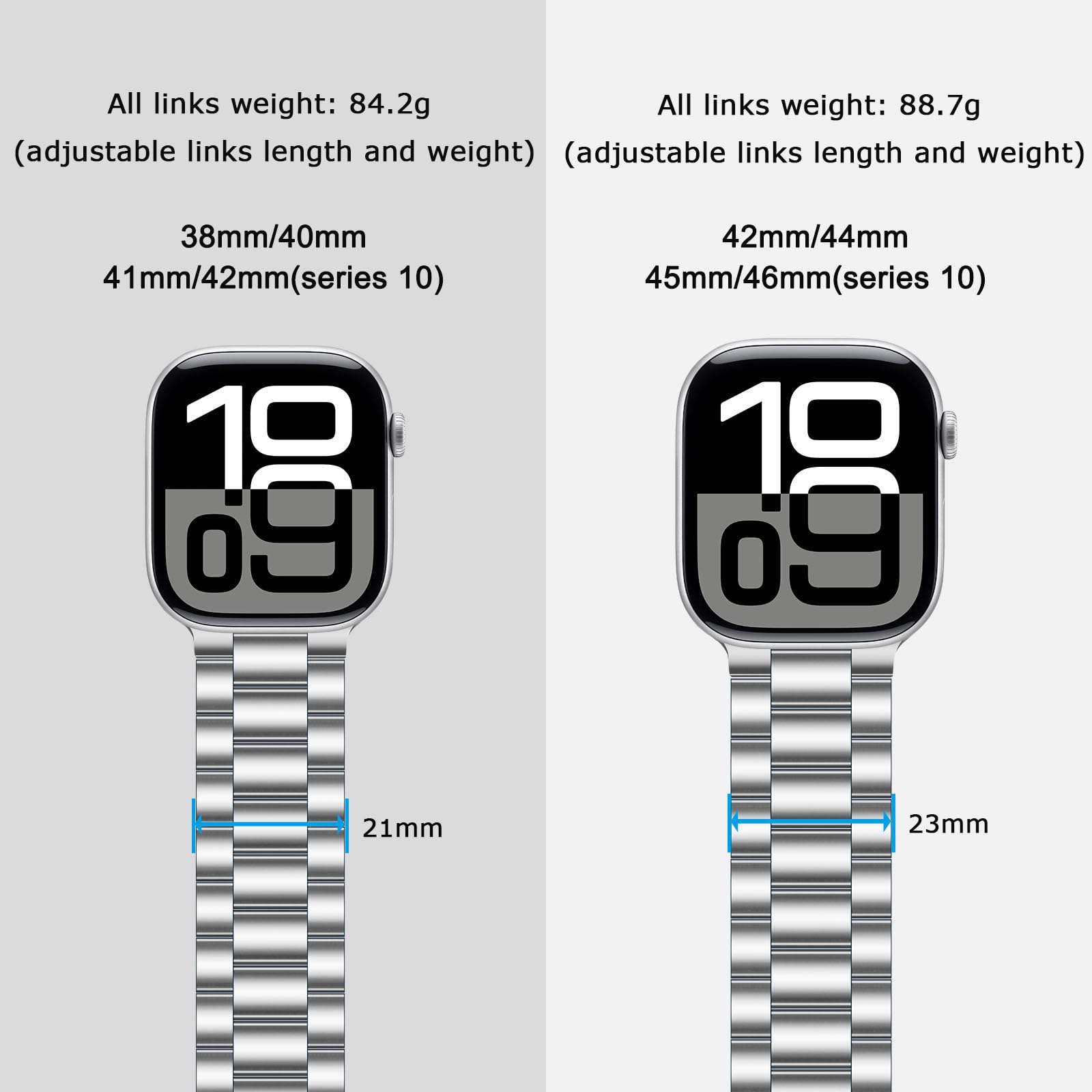 Compatible Apple Watch Band 49mm 45mm 44mm 42mm Premium Stainless Steel Metal Replacement Band for Apple Watch Ultra2 Ultra (49mm) Series 9 / 8 / 7 (45mm) SE Series 6 Series 5 / 4 (44mm) Series 3 / 2