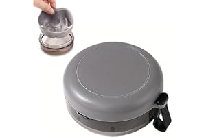 Eowppue Denture Case,Portable Retainer Case, Denture Bath Case with Strainer & Mirror,Ideal for Dentures, Retainers(Grey)