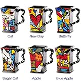 New Romero Britto Square Mug Ceramic Authentic Dolomite(Assorted)