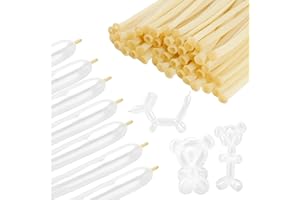 VIKSIO 260 Balloons, Long Balloons, 260 Balloons Clear, 50 Pcs Animal Balloons, Long Balloons for Tying Balloon Arch, Balloon Animal Balloons, Balloons for Balloon Animals, Balloon Animals