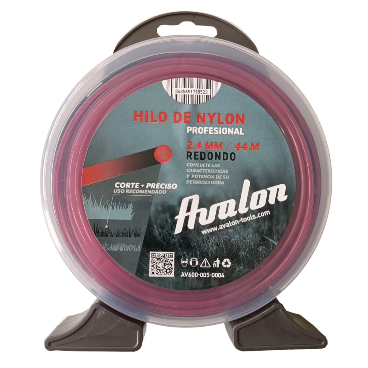 Avalon - Universal Round Nylon Line for Brushcutter and Lawn Mower (2.4 mm x 44 m)