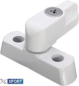 XFORT 2 Pack uPVC Door Window Jammer Locks French Doors Security White Brown view 8