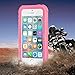EFFUN Waterproof Case for iPhone 5/5S/SE Case(for SE 2016 4.0 INCH), IP68 Certified Waterproof Dustproof Shockproof Case Fully Sealed Underwater Cover with Built-in Screen Protector Pink