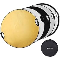 Andoer® 60cm 5 en 1 Redondo Multi-Disc Reflector Plegable Portátil de