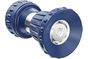 HOSUN Garden Hose Nozzle, Fireman Style Hose Nozzle, Heavy Duty Brass Hose Nozzle, Leak Proof & Best High-Pressure Sprayer for Plants Watering, Car Washing, Pet Washing, etc. (blue)