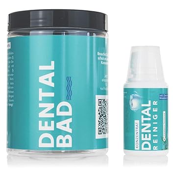 NEU: Dentalbad mit Reinigungskonzentrat (100ml) für die optimale Reinigung von Zahnprothesen, Gebisse, Zahnersatz und Zahnspa
