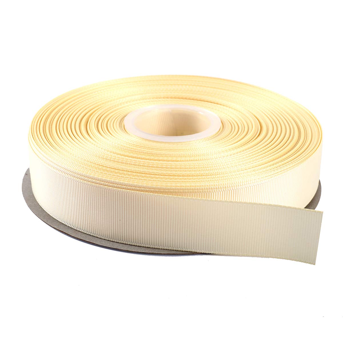 ITIsparkle 25mm Grosgrain Ribbon 45 Meters-Roll Set for Gift Wrapping Scrap Books Party Favor Hair Braids Hair Bow Baby Shower Decoration Floral Arrangement Craft Supplies, Ivory Ribbon