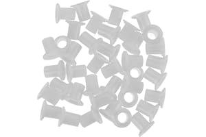 PACKOVE 40pcs White Plastic Side Plug Inline Skate Axle Spacers Roller Skate Wheel Bearing Spacer Universal