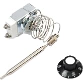 1175 Thermostat RX-1-36, 60125401 for Fryer 1/4" Mpt Stuff Box Compatible with Pitco 60125401 fit for Royal Range 3113, Deep Fryer Thermostat 200-400F