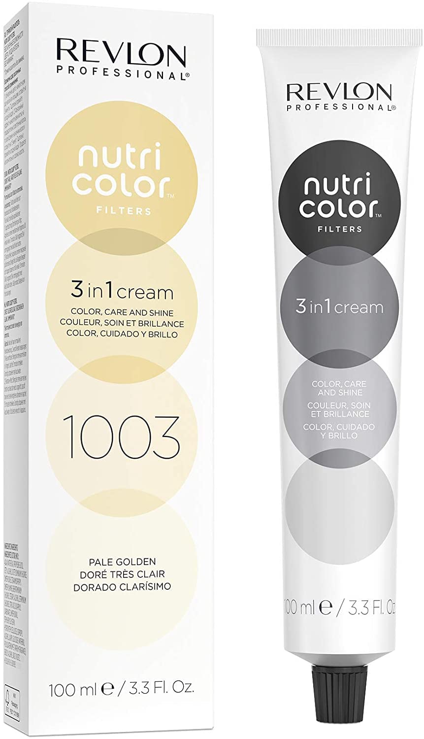 REVLON PROFESSIONAL Nutri Color Filters, Semi-Permanent Toning Hair Color, 1003 Pale Golden, 100 ml