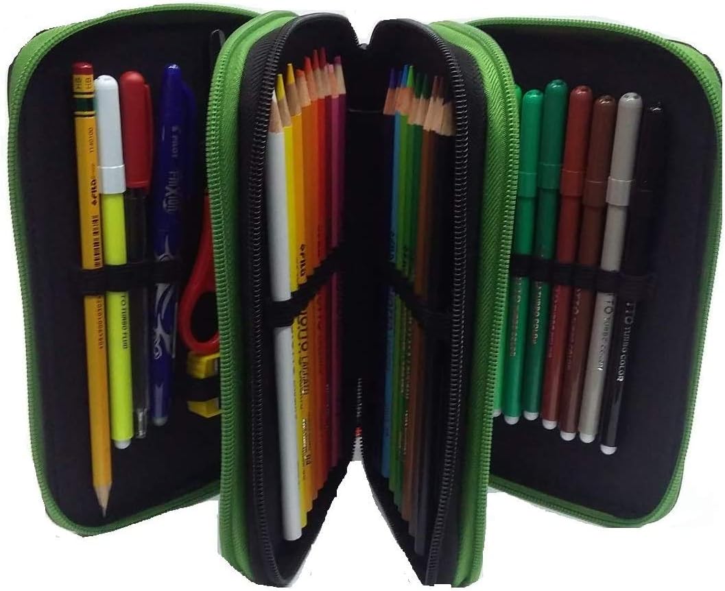 Valigeria Astuccio Triplo Completo Panini spa Schoolpack Zaino Compatibile  con Minecraft Pixel Verde Rotondo urban-earth.co.uk